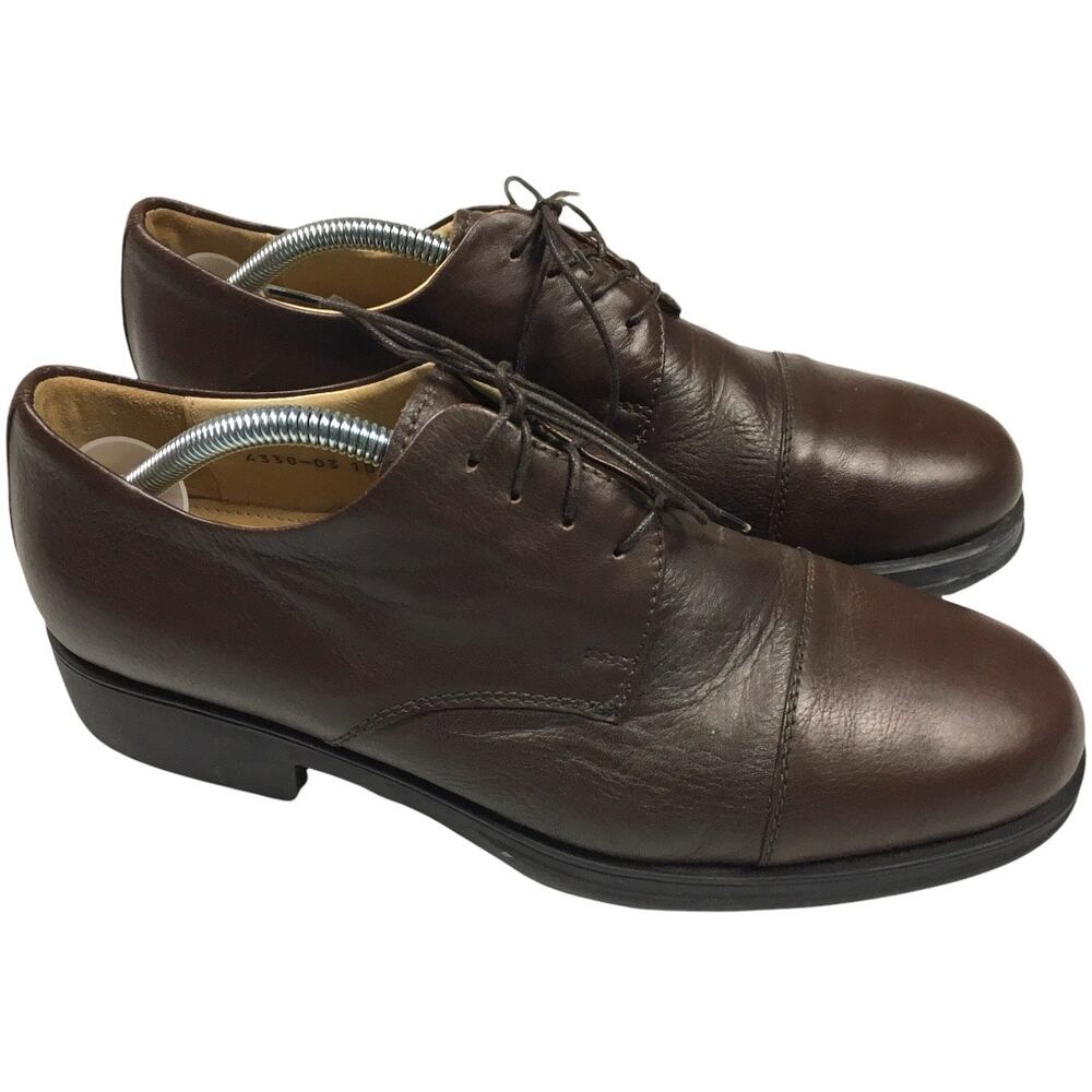 Joseph & Feiss Oxford Dress Shoes Brown Leather Lace-Up Cap Toe Men's Size 10 M